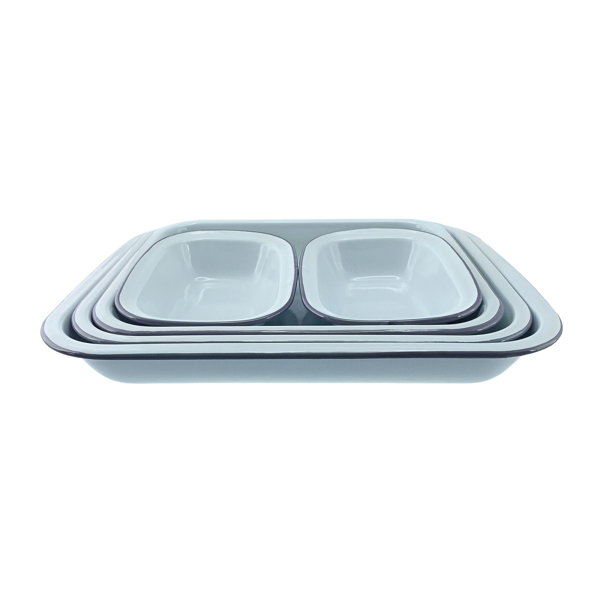 Falcon Enamelware Baking Tray Set 5pc Duck Egg Blue | Kitchen